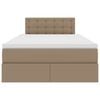 vidaXL Lova su daiktų laikymo vieta ir LED Kapučino 120 x 200 cm
