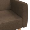vidaXL Dvivietė sofa-lova su pakoja, rudos spalvos, audinys