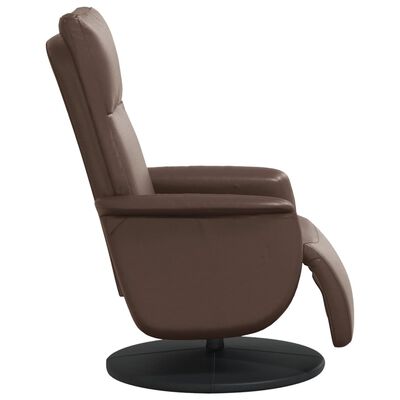 vidaXL Atlošiama kėdė su pakoja, rudos spalvos, dirbtinė oda