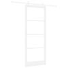 vidaXL Slankios durys 93 x 232 cm Tvirtos pu&scaron;ies mediena ir stiklas