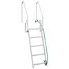 vidaXL 5 pakopų prieplaukos kopėčios Sidabro 58 x 77 x 191 cm