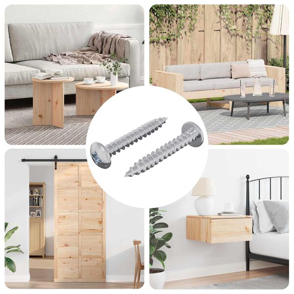 vidaXL Medinis varžtas 2 pcs Sidabro M4 x 28 mm Geležis