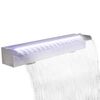 Baseino fontanas su LED, 60cm, stačiak. formos, nerūdijantis plienas