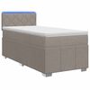vidaXL Spyruoklinė lova su čiužiniu Taupe 90 x 200 cm Audinys