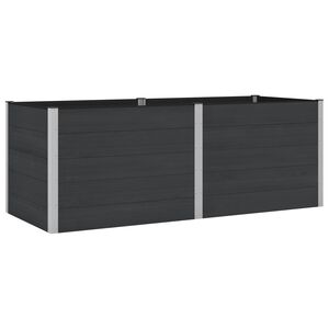 vidaXL Paauk&scaron;tinta sodo lova Juoda 250 x 100 x 91 cm aliuminis