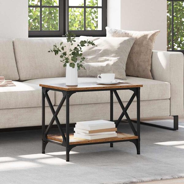 vidaXL Šoninis stalas Senas medis 55 x 38 x 45 cm Apdirbta mediena