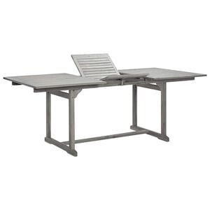 vidaXL Sodo valgomojo stalas, (150&ndash;200)x100x75cm, akacijos masyvas