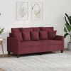 vidaXL Dvivietė sofa, raudonojo vyno spalvos, 140cm, audinys