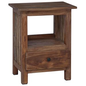 vidaXL Naktinis staliukas Ruda 30 x 30 x 47 cm Kietas atkurtas medis