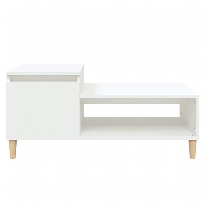 vidaXL Kavos staliukas, baltos spalvos, 100x50x45 cm, apdirbta mediena