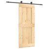 vidaXL Slankios durys Natūrali ir juoda 85 x 210 cm
