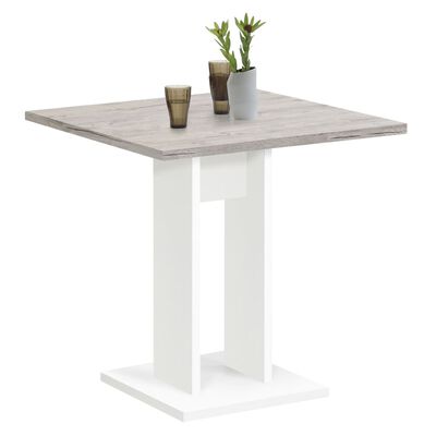 FMD Valgomojo stalas, smėlinės ąžuolo ir baltos spalvos, 70cm
