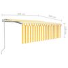vidaXL Automatiniu būdu i&scaron;traukiama markizė, geltona ir balta, 4x3m