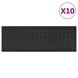 vidaXL Laiptų pakopos, 10vnt., 25x75cm, guma
