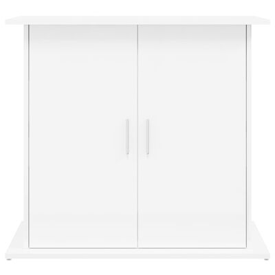 vidaXL Akvariumo stovas, baltas, 81x36x73cm, apdirbta mediena, blizgus