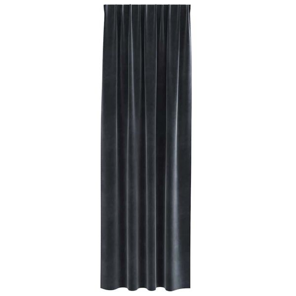 vidaXL Užtemdymo užuolaidos 2 pcs Tamsiai pilka 140 x 245 cm Aksomas