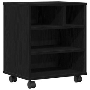 vidaXL Spausdintuvo laikiklis Juodas ąžuolas 41 x 32 x 48 cm