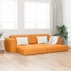 vidaXL Sofa lova 200cm Tamsiai geltona audinys