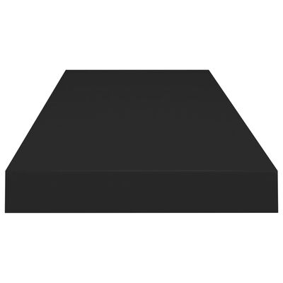vidaXL Pakabinama sieninė lentyna, juodos spalvos, 80x23,5x3,8cm, MDF