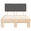 vidaXL Lovo rėmas su apmu&scaron;tu galvūgaliu Tamsiai pilka 120 x 200 cm