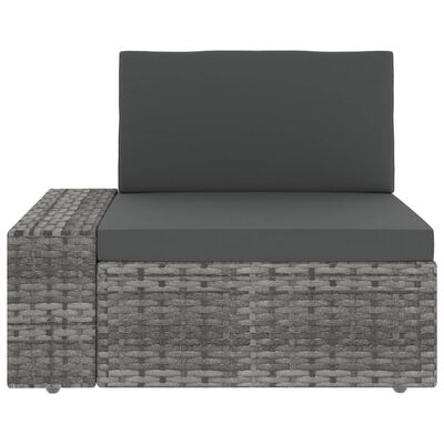 vidaXL Sodo komplektas su pagalvėlėmis, 8 dalių, pilkas, poliratanas