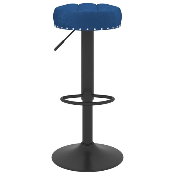 vidaXL Baro taburetės, 2vnt., mėlynos spalvos, aksomas