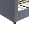 vidaXL Lova, tamsiai pilkos spalvos, 90x200cm, aksomas