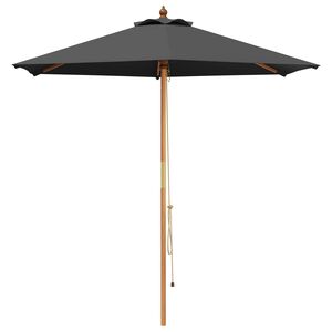 vidaXL Sodo skėtis &Oslash; 210 x 237 cm Kietas eukalipto medis Antracito