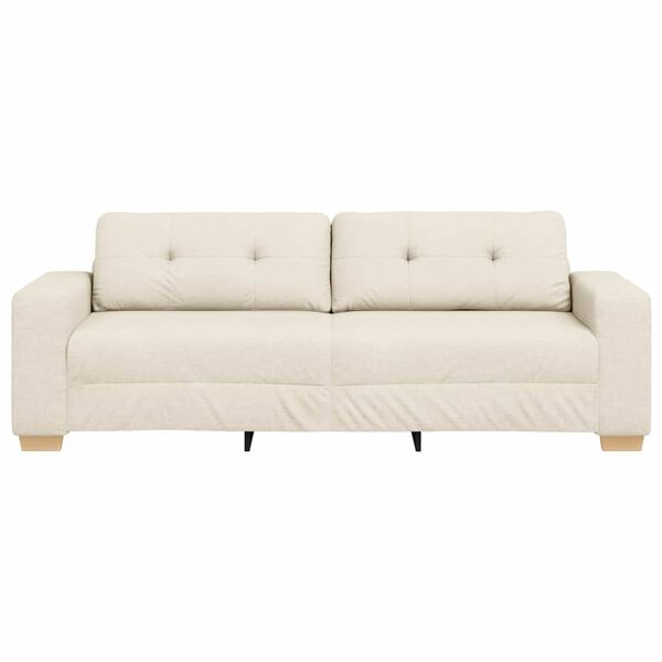 vidaXL Sofa Smėlio 221 x 80 x 80 cm Lino mi&scaron;inio audinys