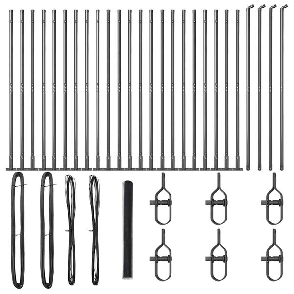 vidaXL Tvorelės stulpas Pilka 50 x 1,6 m (25 mm tinklas)