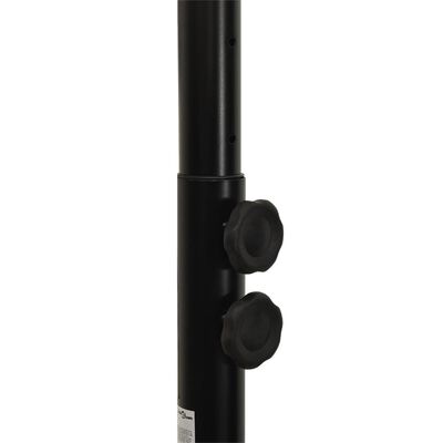 vidaXL Krepšinio stovas, juodos spalvos, 216–250cm, polietilenas