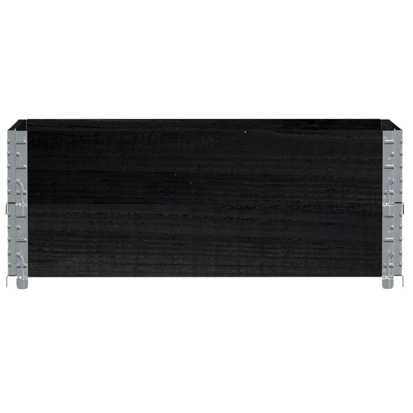 vidaXL Padėklų apvadai, 2vnt., juodi, 100x50cm, pu&scaron;ies masyvas