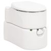 vidaXL Integruotas stovyklavimo tualetas, baltas, 24+17l, HDPE/plienas