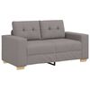 vidaXL Sofa 3 pcs Taupe 221 x 80 x 80 cm Lino mi&scaron;inio audinys
