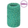 vidaXL Valties virvė, žalios spalvos, 2mm, 500m, polipropilenas