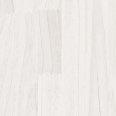 vidaXL Lovos rėmas, baltos spalvos, 120x200cm, pušies medienos masyvas