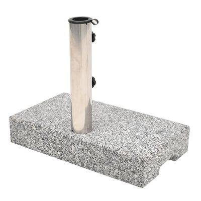 vidaXL Skėčio stovas, granitas, kvadratinis, 25 kg