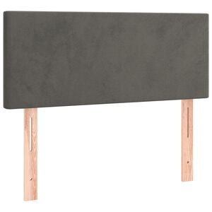 vidaXL Galvūgalis, tamsiai pilkos spalvos, 100x5x78/88cm, aksomas