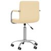 vidaXL Pasukama valgomojo kėdė, kreminė, dirbtinė oda (334691)