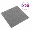 vidaXL Kilimas 20 pcs Pilka 50 x 50 cm 100% polipropileno