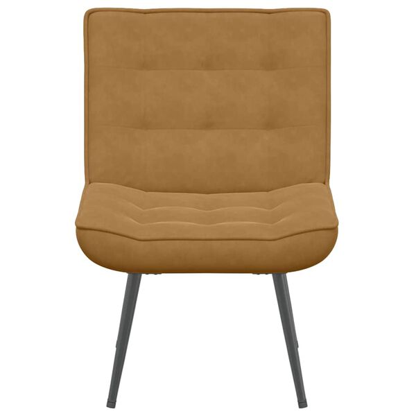 vidaXL Poilsio kėdė, rudos spalvos, 64x74x84cm, aksomas