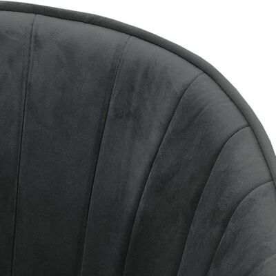 VidaXL Valgomojo kėdė, tamsiai pilkos spalvos, aksomas