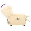 vidaXL Elektrinis masažinis krėslas, kreminės spalvos, dirbtinė oda