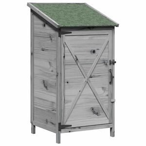vidaXL Sodo Sandėlys Pilka 59,5 x 56 x 113,5 cm Kietasis pu&scaron;inis medis