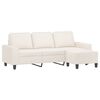 vidaXL Trivietė sofa su pakoja, smėlio, 180cm, mikropluo&scaron;to audinys