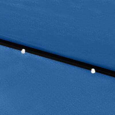 vidaXL Skėtis nuo saulės su LED ir plieno stulpu, mėlynas, 2x3m