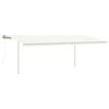 vidaXL Automatinė markizė su LED/vėjo jutikliu, kreminė, 6x3m