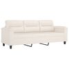 vidaXL Trivietė sofa su pagalvėmis, smėlio, 180cm, audinys