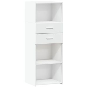 vidaXL Komoda, baltos spalvos, 45x42,5x124cm, apdirbta mediena