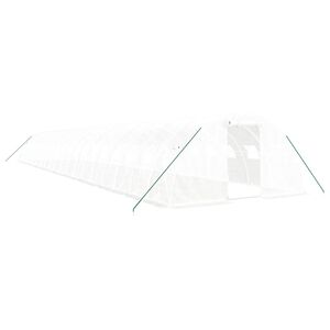 vidaXL &Scaron;iltnamis su plieno rėmu, baltos spalvos, 20x4x2m, 80m&sup2;